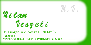 milan veszeli business card